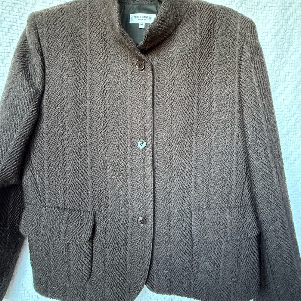 TER ET BANTINE Women's BOUCLE Blazer IT 46 US 10/12